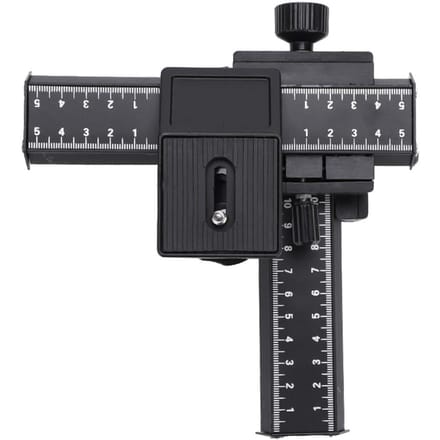 4-weg macro focusrail schuif met 1/4  montageschroef voor close-up opnamen zwart