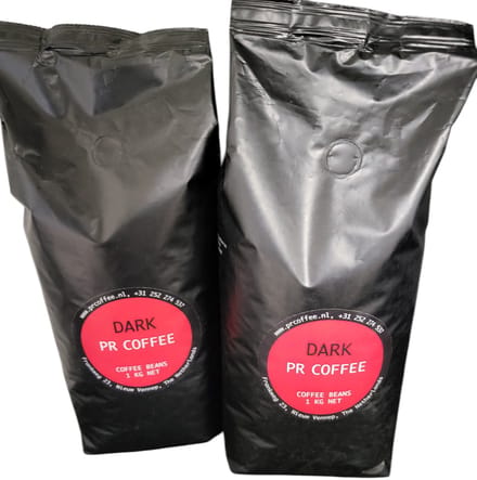2 x 1 kg Dark Roast koffiebonen - Intensiteit 5/5 - PR Coffee