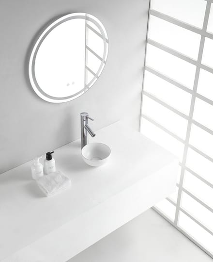 AquaVik Waskom Tvättvik Rond 20x9 cm Keramisch Mat Wit