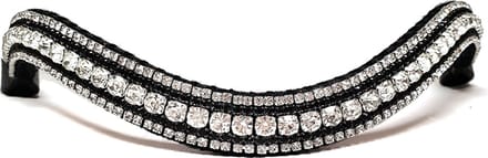 Frontriem Crystal & Black/Shet
