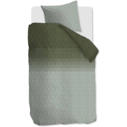 Beddinghouse Noa dekbedovertrek - Eenpersoons - 140x200/220 - Groen
