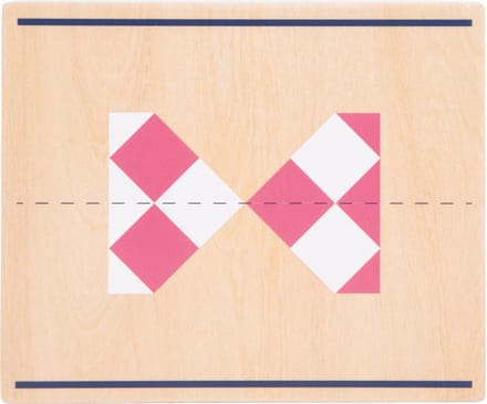 Small Foot Wooden Symmetry Game with Mirror Educational