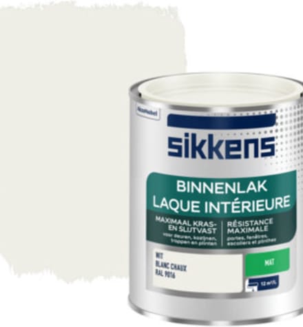Sikkens - Binnenlak Mat - Ral 9016 - 750 Ml