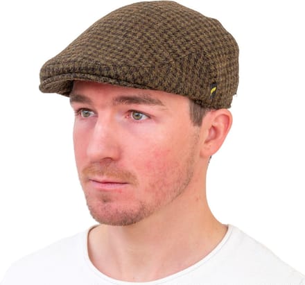 Hatman of Ireland The Dubliner 100% Pure New Wool Olive geruit maat Medium (58cm)