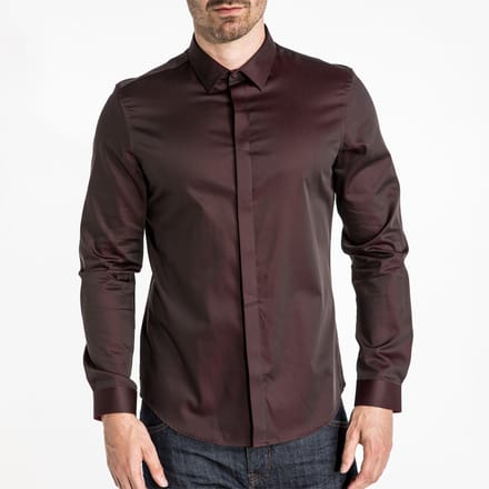 CR7 Fashion-CR7 Slim fit blouse dark red