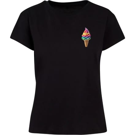 Dames-T-shirt Merchcode Pride Scoops