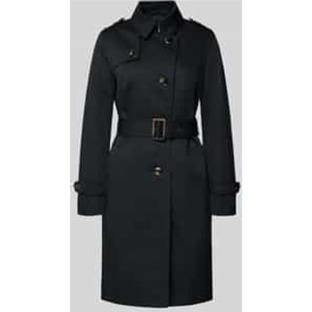 Trenchcoat met stoffen riem