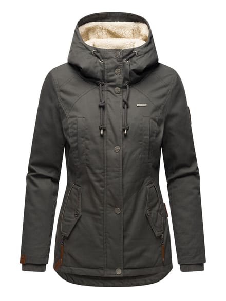 Marikoo dames winterjas met teddyfleece voering & capuchon