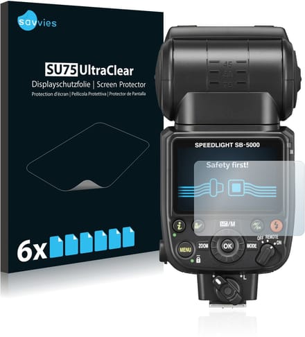 Savvies - Screenprotector voor Nikon SB-5000 - Folie Beschermfolie transparant 6 Stuks