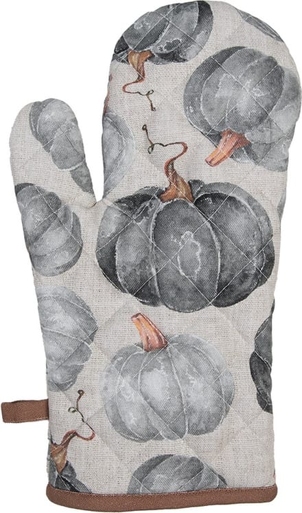 Clayre & Eef Ovenwant Overig 18x30 cm Grijs Katoen Pompoen Herfst decoratie
