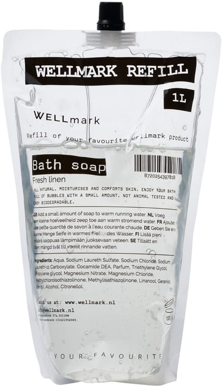 Wellmark refill Bath Soap 1l Fresh linen