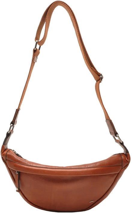 Berba | Lucca | Crossbody tas | Bananentas | Slingbag | Dames | Brandy | Leer