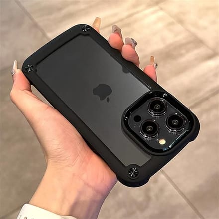 Coque Bumper Robuste de Luxe Pour iPhone 15 14 12 11 13 Pro Max X XS XR 7 8 Plus SE3 Hybride Antichoc Armure Couverture Transparente For iPhone 14 Plus gray