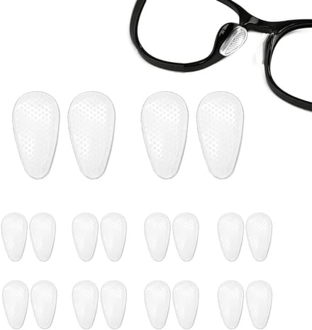 JHUBERS- Neuspads Siliconen - Zelfklevend - Antislip - 10 Paar - Transparant - 14 × 7,5 × 3 mm - Brilpads
