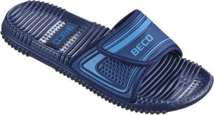 BECO Badslippers - Met Klittenband - Donkerblauw - Unisex - Maat37