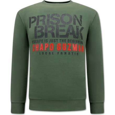Chapo Guzman Prison Break Heren Sweater - Groen