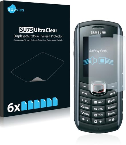 Savvies - Screenprotector voor Samsung B2710 - Folie Beschermfolie transparant 6 Stuks