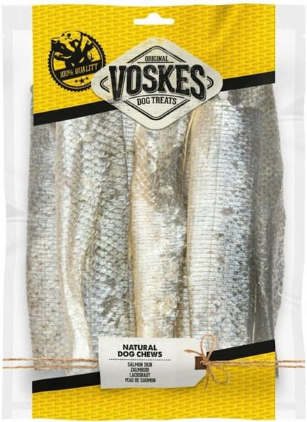 Voskes Hondensnacks Huid Zalm - 100 gr