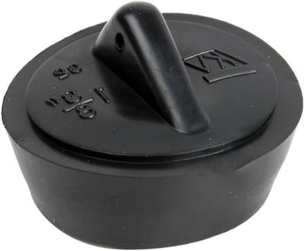 Afvoer Rubber - Wastafel Stop - Badkamer Lekdicht Maken - Universele Pasvorm - 32mm Diameter - Zwart