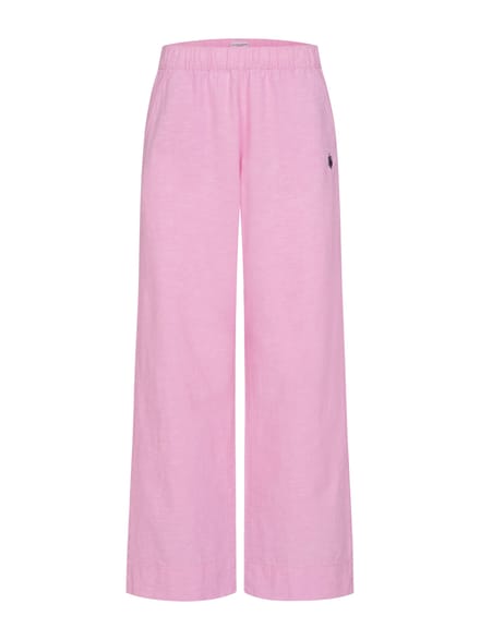 U.S. Polo Assn. dames linnenmix broek met elastische tailleband