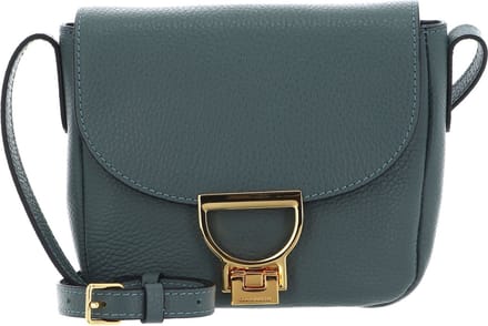COCCINELLE Leren Schoudertas Arlettis Handbag Grained Leather Kale Green Groen