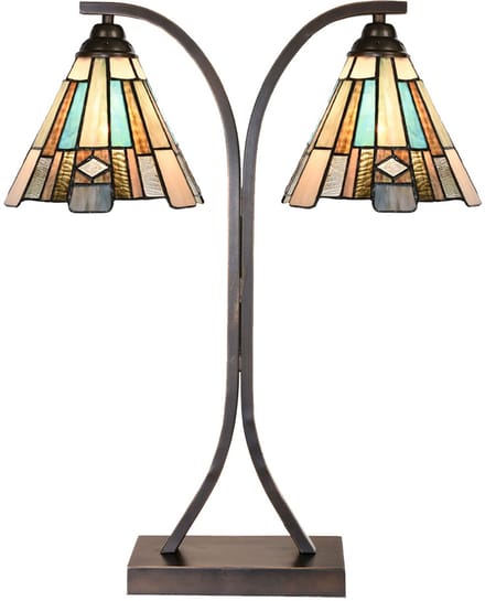 Lumilamp Tiffany Tafellamp 48x19x57 cm Bruin Glas