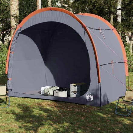vidaXL - Opbergtent - waterdicht - grijs - en - oranje