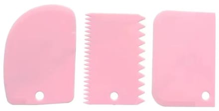 Go Go Gadget - Deegschraper - Deegkrabber - Deegsteker - Fondant Schraper - Keukentool - Cake - 1 set van 3 stuks - Roze