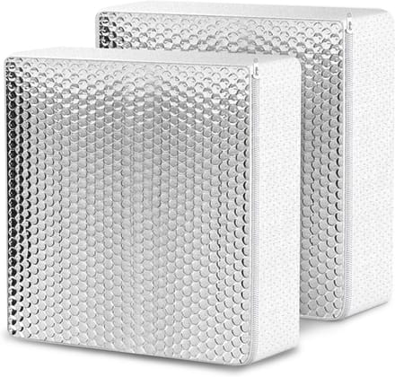 RV Vent Isolator - Dakraam Cover - Energie Besparen - Dubbellaags Isolatie - 2-Pack 35.6cm - Zilver