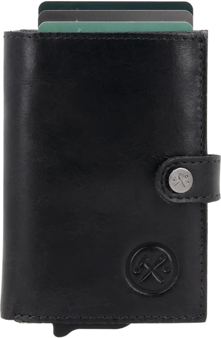 Hide & Stitches Porto Safety Wallet - Zwart