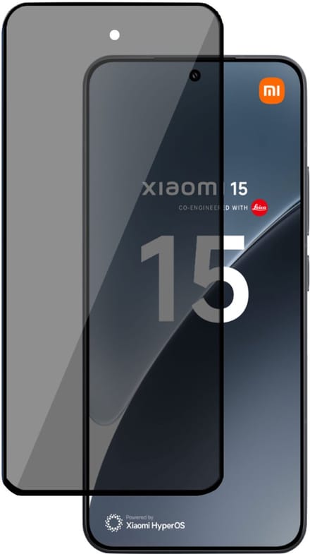 TechNow Privé Screenprotector geschikt voor Xiaomi 15 Screenprotector - Privacy Beschermglas - Rounded - Privacy Proteqt+