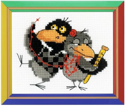 Borduurpakket Twee raven