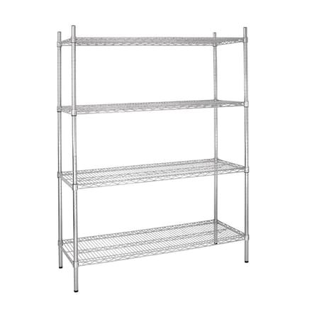 Vogue voorraadrek met 4 schappen 152.5x46cm