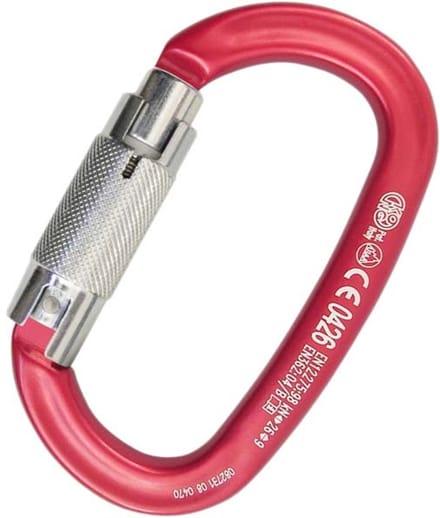 Kong Italy Ovalone Twist Lock Karabijnhaak Rood