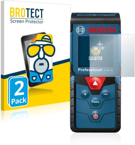 BROTECT - Screenprotector voor Bosch GLM 40 Professional - Folie Beschermfolie matte 2 Stuks