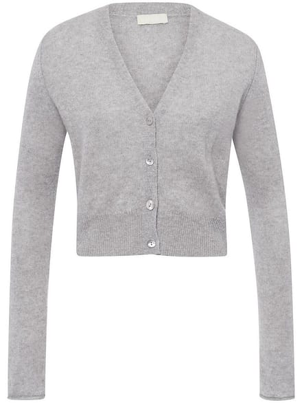 Vest en 100% kasjmier Van Peter Hahn grijs