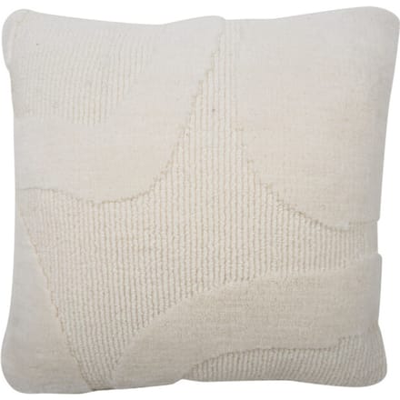 Kussen Naomi Naturel 45 x 45 cm - Luxe Wollen Sierkussen met Abstract Patroon