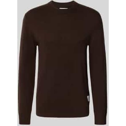 Gebreide pullover van lamswol met ronde hals