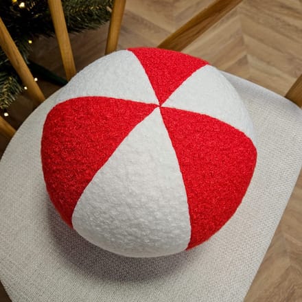 Decordruk Soft Loop - Kussen - Wit - Rood