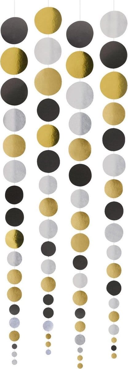 Amscan Decoratieslinger Golden Wishes 130 Cm Papier Goud/zilver