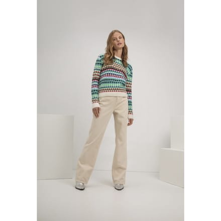 Josephine & Co Sandra Sweater Multi Colours Light Stripe Taglia: XL | Maglioni a maglia Outlet | Donna