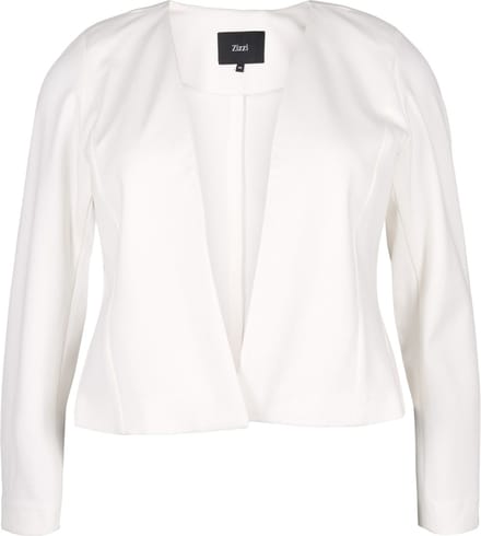 ZIZZI JMADDIE L/S SHORT BLAZER Dames Blazer - Off-white - Maat 46