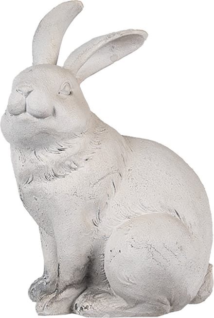 Clayre & Eef Beeld Konijn 21 cm Beige Polyresin