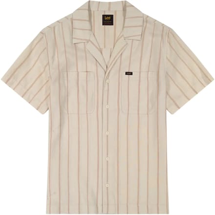 Lee Camp 2 Pocket Relaxed Fit Overhemd Met Korte Mouwen Beige XL Man