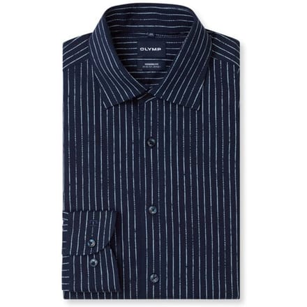 OLYMP Luxor 24/Seven Overhemd, Modern Fit, New Kent, Marineblauw