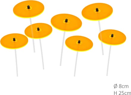 7 stuks! Zonnevangers Geel klein 25x8 cm Cazador Del Sol
