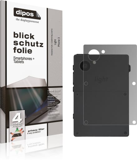 dipos – Matte Privacy Screenprotector geschikt voor Light Phone 3 Rückseite | Anti-Spy Beschermfolie