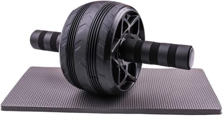 Buikspierroller - Core Trainer - Kracht Training - Lichtgewicht Duurzaam - 1000 Gram - Zwart