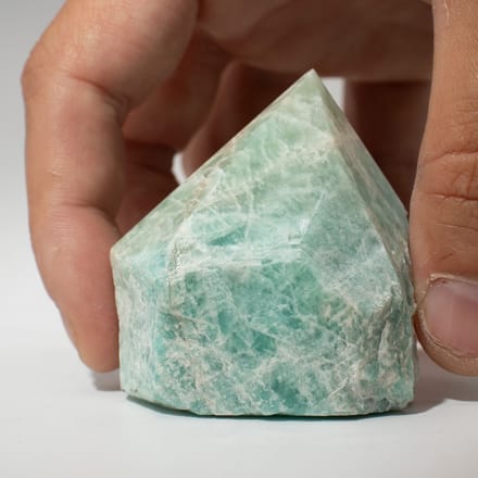 Gepolijste edelsteenpunten - Indiase amazoniet (ongeveer 5-6 stuks)