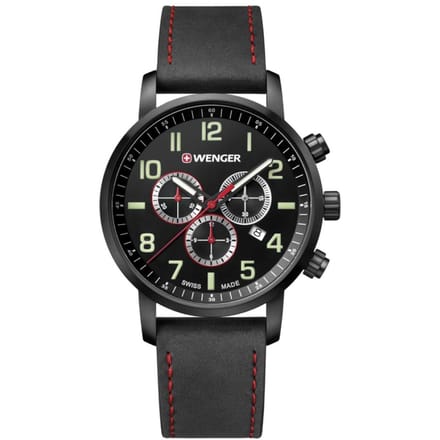 Wenger 01.1543.104 Heren Horloge Swiss-made 43mm 20 ATM